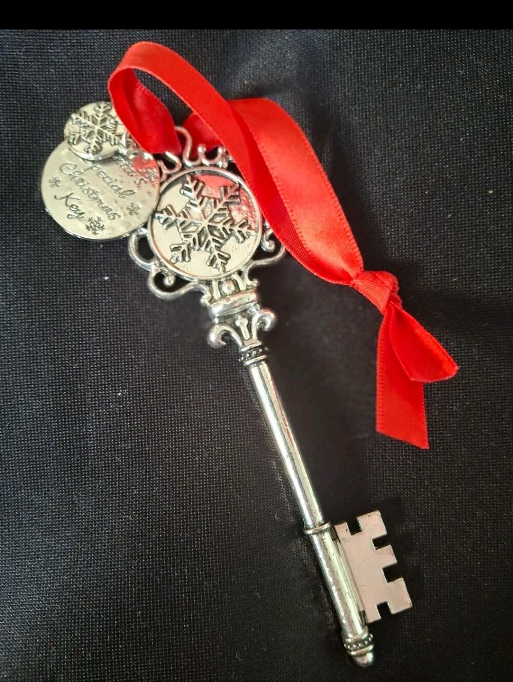 Magic Key Ornament Tag with Red Ribbon - Picture 2 of 5